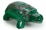 Flowery Malachite Turtle Carving - DR Congo #349332-1